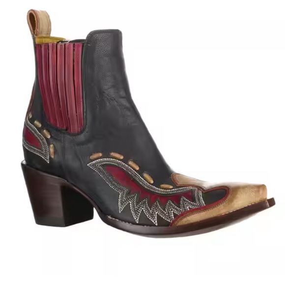 Old Gringo Quiroga Boots crimson chocolate leather in-lay over-lay RTL $595 - Picture 16 of 16